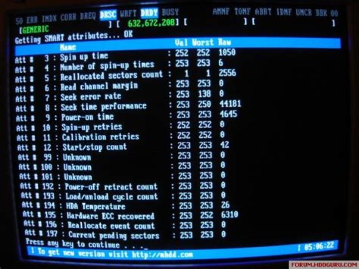 How to reset s.m.a.r.t. on a hard drive?