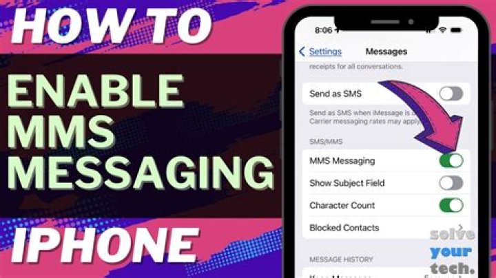 Should mms messaging be on or off on iphone?