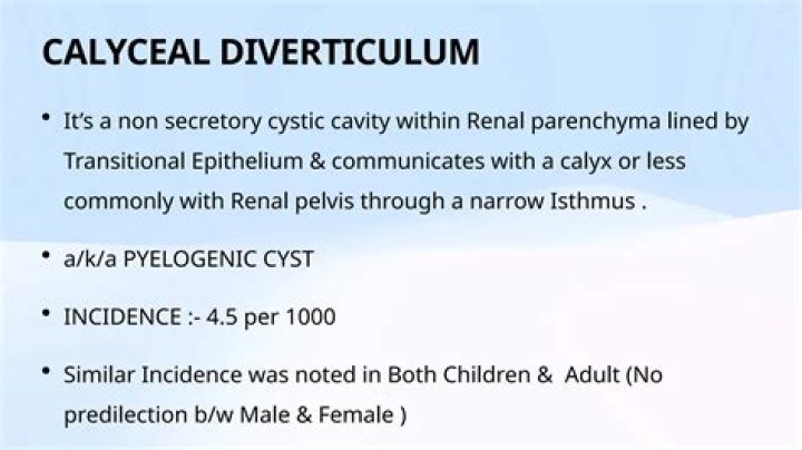What causes calyceal diverticulum?