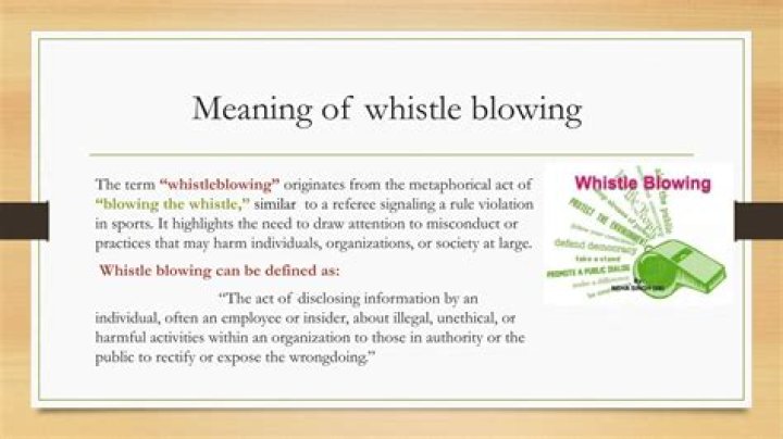 Whats blowing the whistle?